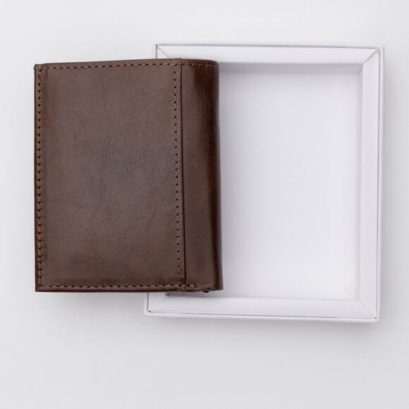 Barbour Men Colwell Small Leather Billfold Wallet Brown - Picture 3 of 5